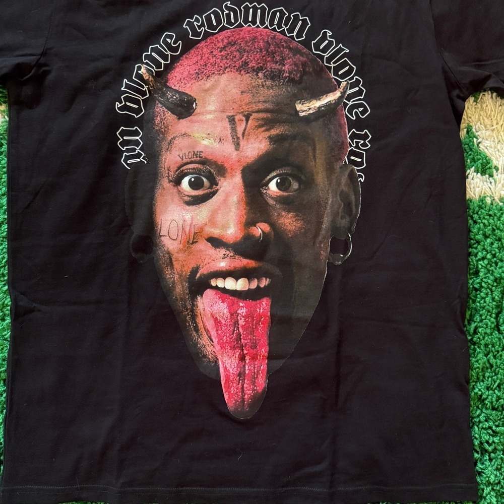 VLONE Dennis Rodman Graphic T Shirt Black Large Limited Edition - Picture 4 of 7
